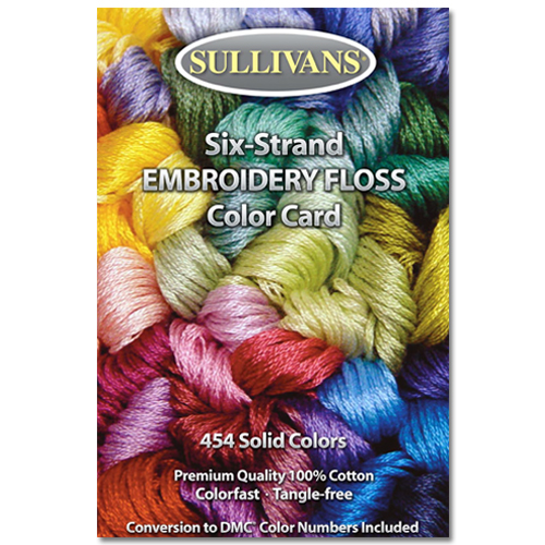 Six-Strand Embroidery Floss Color Card - Sullivans USA