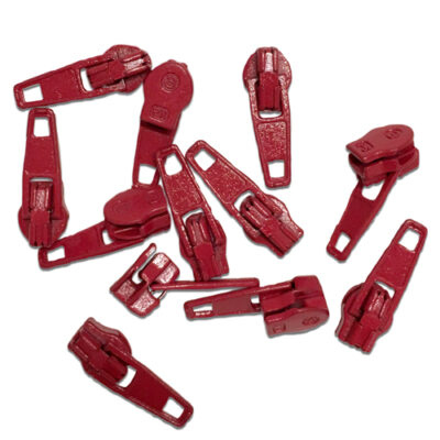  JAMNIK Zip Slider,Zipper Repair Kit, 2X Real Leather Zipper  Pull Tabs Tags Replacement Accessories for Handbag Luggage Overcoat - Red,  as described (Color : Red, Size : As described) (Color : Red)