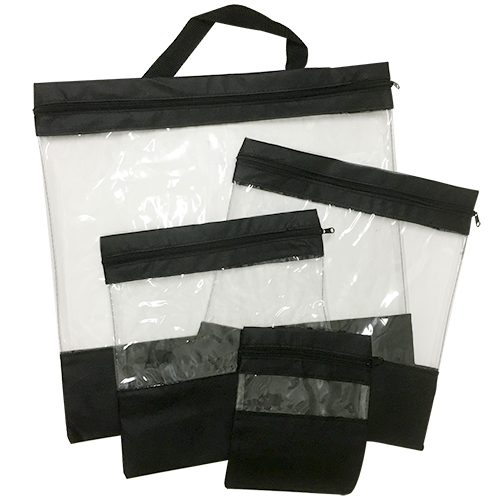 Essentials Heavy Duty Clear Plastic Storage Bags w/ Zip-Lock & Carry Handle, 3-Count (Pack of 4)