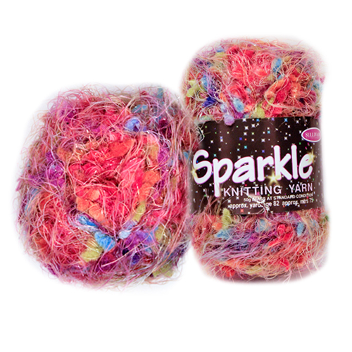 The Perfect Knit Glitter Knitting Yarn Rainbow dollarama 1 skein